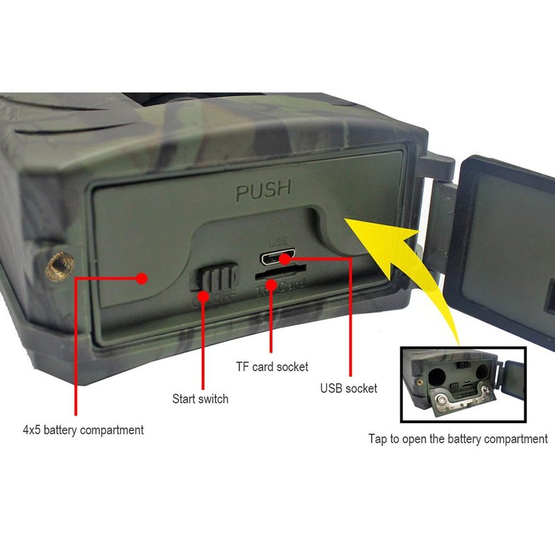 Trail Camera 16MP 1080P HD Video Game Camera with 26pcs