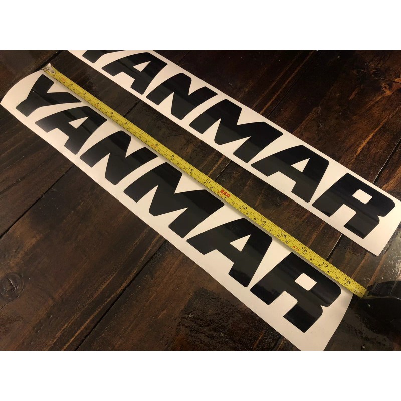 Yanmar 18” Sticker Black (2 Set) Decal Excavator Construction Loader