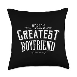 Boyfriend gifts World's Greatest Christmas Valentine Throw Pillow, 18x18, Multicolor