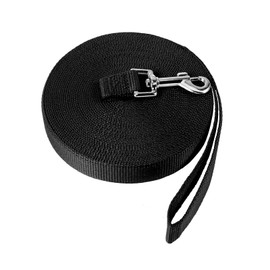 TGRexha Training Leash for Dog 15ft 30ft 50ft, Long Puppy Lead Leash for Small/Medium/Large Dog Training, Backyard Play, Camping, Recall Training 50ft/Black