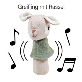 Mealini GREIFLING "Deer Pink" - Great Sensory Toy for Babies Made of Cotton, Cute