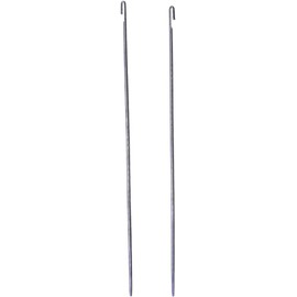 2 Pcs Metal Beading Needles Set, Steel Wood Bead Needle Threader,Metal Beading Needles Bead Crochet Hooks Beaded Needles Steel Wood Bead Needle Threader Jewelry Making Tools