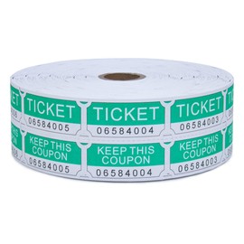 2000 L LIKED Raffle Tickets, Double Rolls, Double Roll, Ticket for Events, Entry, Class Reward, Fundraiser & Prizes (Green)
