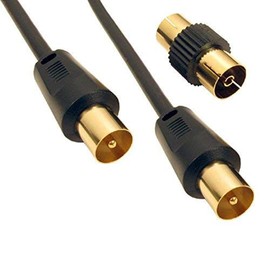 SSL Satellites 15 Meter 3C-2V Black Cable TV Aerial Lead Coaxial Cable Coax RF 75 OHM 3C-2V