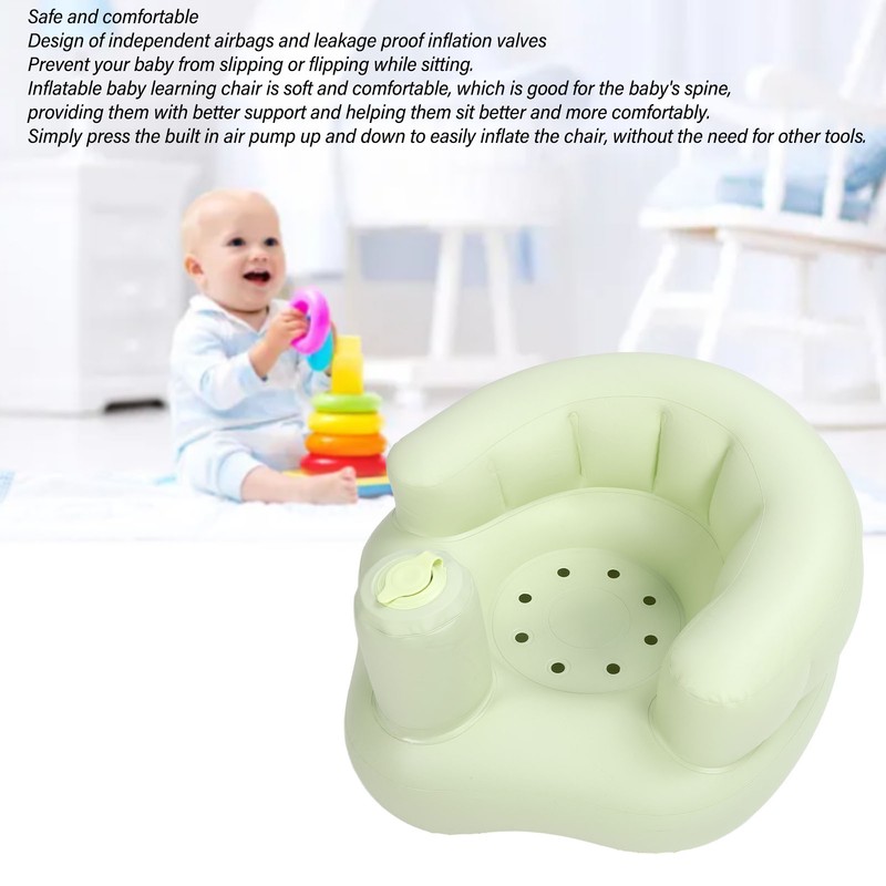 Baby Inflatable Couch PVC Cute Comfortable Portable Built in Pump