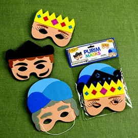 Amazing Foam Purim Masks Set of 3 - Esther, Haman & Mordechai