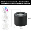 KYOTECH LED Surface-Mounted Spotlight, IP44, Black, Surface-Mounted Ceiling Light, Diameter