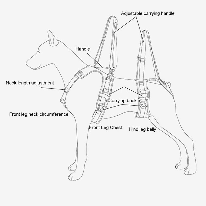 Dog Front Leg Support Sling Portable Breathable Split Auxiliary Chest