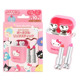Shobido Sanrio Characters Secret Portable Lipstick, 10 Types, Strawberry Scent, Lip Color, Colored Lip