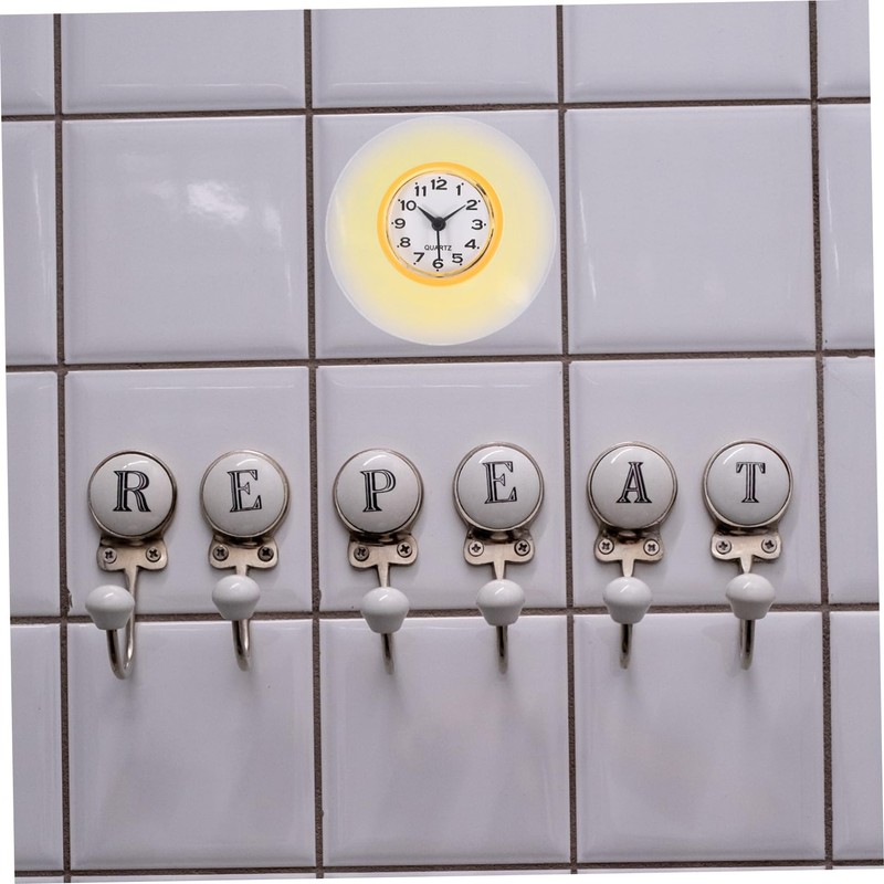 Ipetboom Suction Cup Clock Silent Shower Clock for Bathroom for
