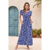 AUSELILY Women's Summer Maxi Dresses Petal Sleeves Casual Empire Waist