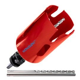 WOWSUPM 4” Deep Carbide Tipped Hole Saw for Thick Wall Roof 6.6” Cutting Depth for Multiple Purpose Hardy Plank Wood MDF Soft Wall Tile