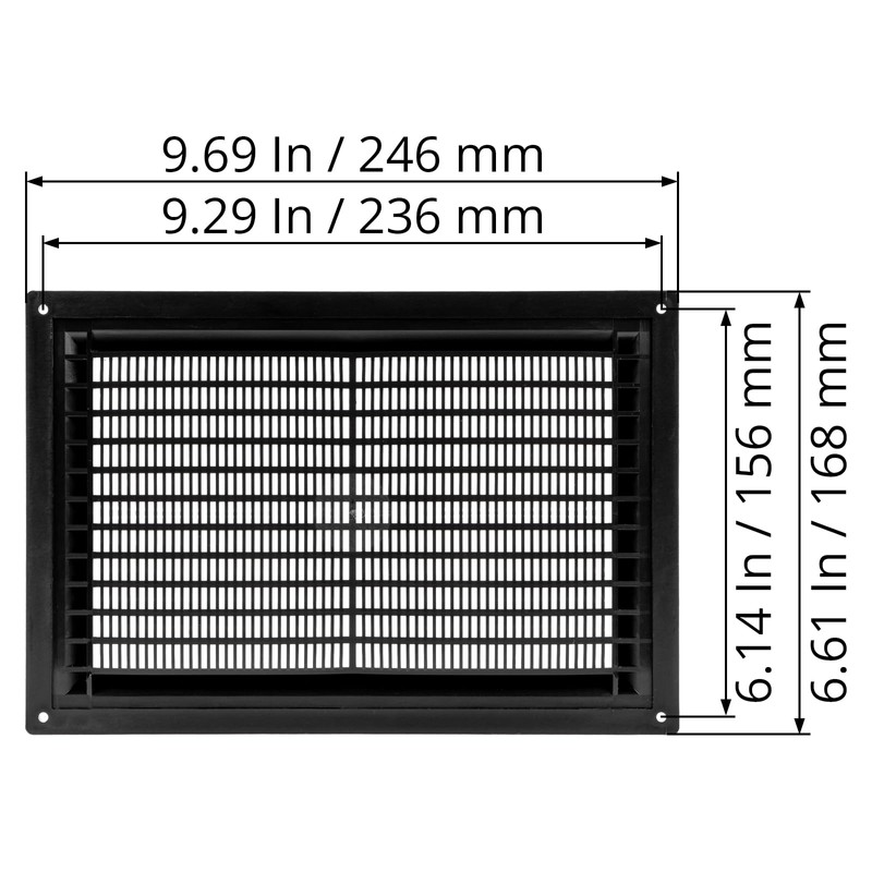 ECOPRO VENT 10"" x 7"" Inch White Plastic Ventilation Grille