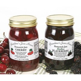 Grandma's Jam House All Natural Double Berry Jam USA Made 19 Oz