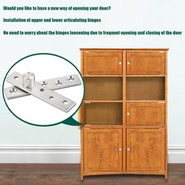 ANTEISI Invisible Cabinet Hinges180 Degrees Hidden Hinges for Cabinet Doors,Concealing Hinges Inset Cabinet Hinges,Inset Cabinet Door Hinges,360 Degree Invisible Pivot Hinges,Hidden Door Hinge 4 Pcs