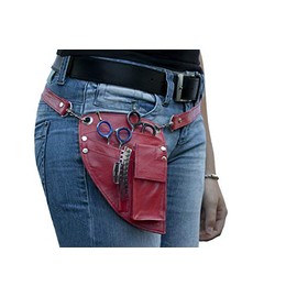 ' – Wallets with Mobile Pouch Red Real Leather "