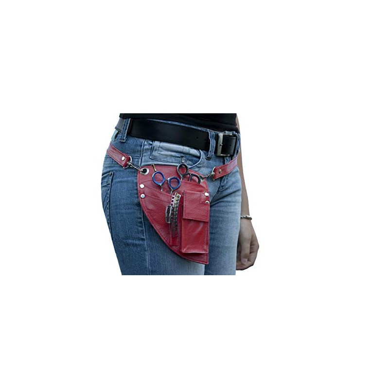 ' – Wallets with Mobile Pouch Red Real Leather "