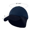 LCZTN Wool Winter Baseball Cap with Warmer Earflap for Men