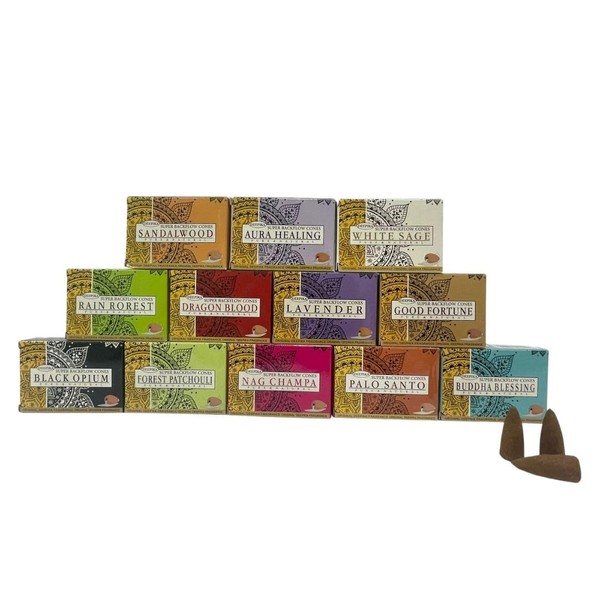 Giftbrit Deepika Backflow Dhoop Flora Classique Frankincense Cones for Waterfall