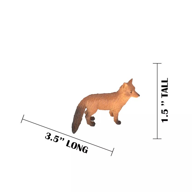 MOJO Fox, Red, Plastic Animal, Educational, Toy, Kids, Realistic Figure,