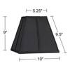Black Medium Square Lamp Shade 5.25" Top x 10" Bottom
