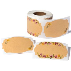 MONEST (250pc/Roll) 2"x3" Stickers for Jars and Lids | Pantry, Mason Jar, Canning, Spice, and Bottle Labels (Yellow Tulip 2x3)