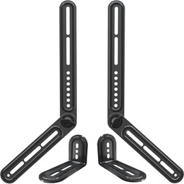 Mounting Dream Soundbar Mount Bracket for Mounting Above or Under TV Fits Most of Sound Bars Up to 15 Lbs, with Detachable Long Extension Plates MD5420