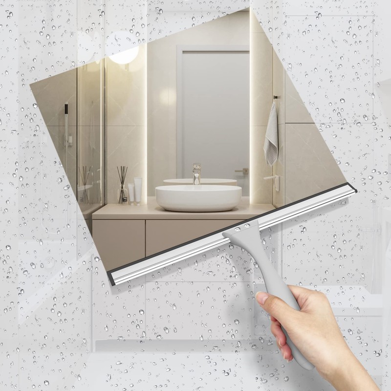 AmazerBath Squeegee for Shower Glass Doors - All-Purpose Squeegee with