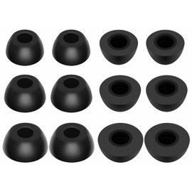 IiEXCEL 6 Pairs Liberty 4 NC Memory Foam Ear Tips, Replacement S/M/L 3 Size Soft Comfortable No Silicone Flexible Eartips Fit in Case Accessories Compatible with Soundcore Liberty 4NC - Foam Black