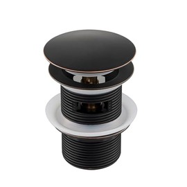 WOODBRIDGE Pop-up Drain for Freestanding Bathtub, with stainless steel Overflow, Oil Rubbed Bronze Finish, Bathtub Drain Stopper Kit Fits Most Free Standing Tubs