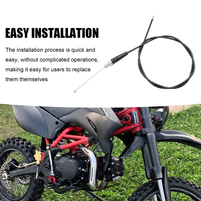 JUUDDENPARTS 7/8 inch Twist Throttle Grips with Cable, Motorcycle Throttle