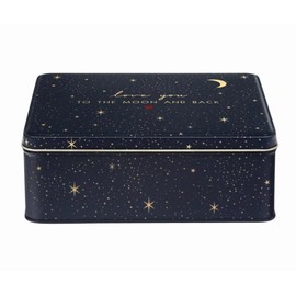 Sara Miller Little Gestures Deep Rectangular Tin 195x154x75mm - Love You To The Moon and Back