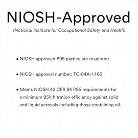 3M Respirador de partículas 8577, P95, aprobado por NIOSH, con alivio de vapor orgánico de nivel molesto (paquete de 10)