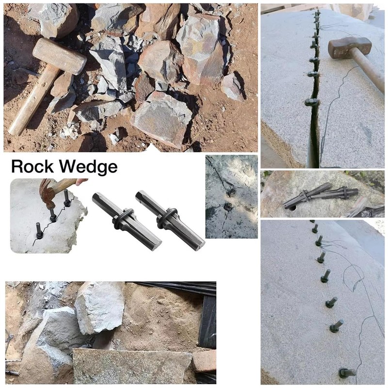 TorSor 2 Pack Rock Splitting Wedges 5/8'' 3/4'' Heavy Duty