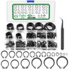 Foliv 380-Piece Snap Ring Assortment Circlip Set 17 Sizes Carbon