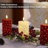 Rhytsing 5 inches White Real Wax LED Candles with Twinkle