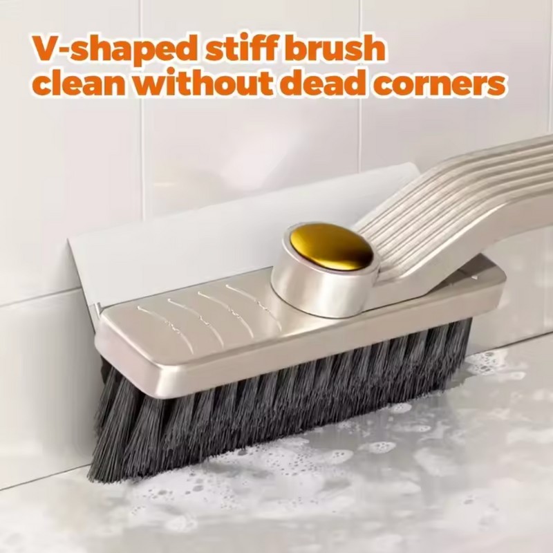 360 Rotating Tile Cleaning Brush - Hard Bristle Scrubber for