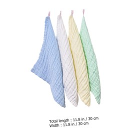 Totority Baby Items 8 Pack Facial Towels Soft Cotton Washcloths Hypoallergenic Absorbent for Bath Burping Cleaning