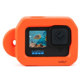 HSU Super Buoyancy Gopro Floating Case Underwater Accessories Orange Float Case Protective Go Pro Protective Case Diving Floating Protective Cover Anti-Sinking Fit for GoPro Hero13/ 12/11/10/9