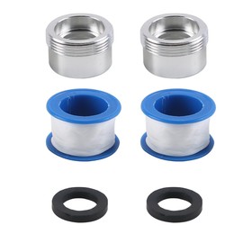 Gorise M18 To M22 Faucet Adapter 18mm Female To 22mm Male Thread Converter Chrome Aerator Adapter for Kitchen and Bathroom Faucets Compatible with Water Filter Hose and Purifier Connections