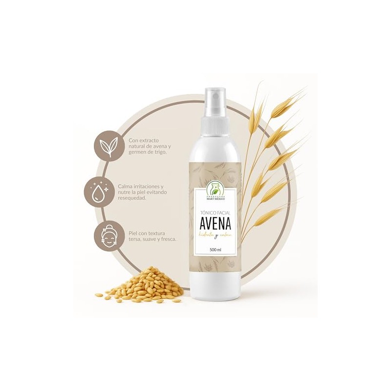 Tónico De Avena Hidratante Facial 500 Ml Productos Mart Mexico
