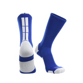 TCK Baseline 3.0 Athletic Crew Socks (Royal/White, X-Large) - Royal/White,X-Large