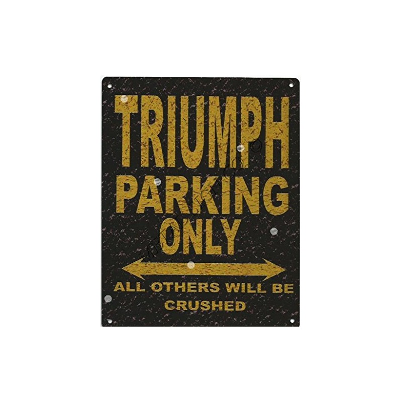 TRACY'S SIGNS 8X10in TRIUMPH PARKING SIGN RUSTIC STYLE 8x10in 20x25cm