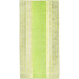 Cawö Striped Cashmere Washing Mitt 16 x 22 cm, Terrycloth, kiwi, 16x22 cm