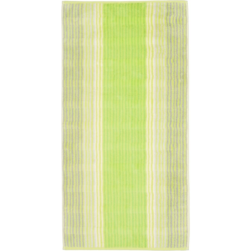 Cawö Striped Cashmere Washing Mitt 16 x 22 cm, Terrycloth, kiwi, 16x22