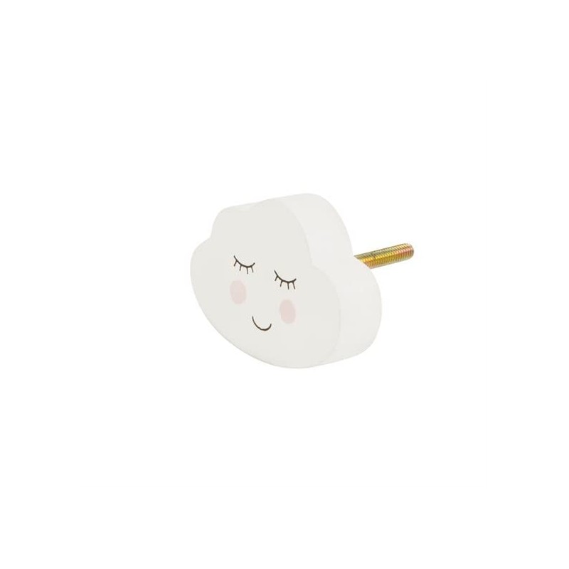 Sass & Belle Sweet Dreams Cloud Drawer Knob White