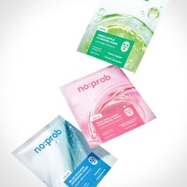 No Prop [5 Sheets] Hydrogel Mask 3 Types (Moisture/Radiance/Pores) - 03 Green Apple Mask (5 sheets) / 노프랍 [5매] 하이드로겔 마스크 3종 (수분/광채/모공) - 03그린 애플 마스크(5매)