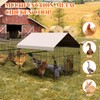Garvee Metal Chicken Coop with Waterproof & Anti-UV Cover, Portable