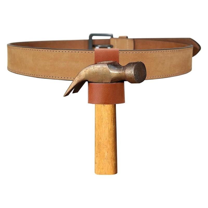 Gokoti Leather Hammer Stand, Premium Hammer Stand with Belt Loop,
