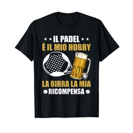 Padelista Giocatori Padel Tennis Divertente Padel & Birra Maglietta